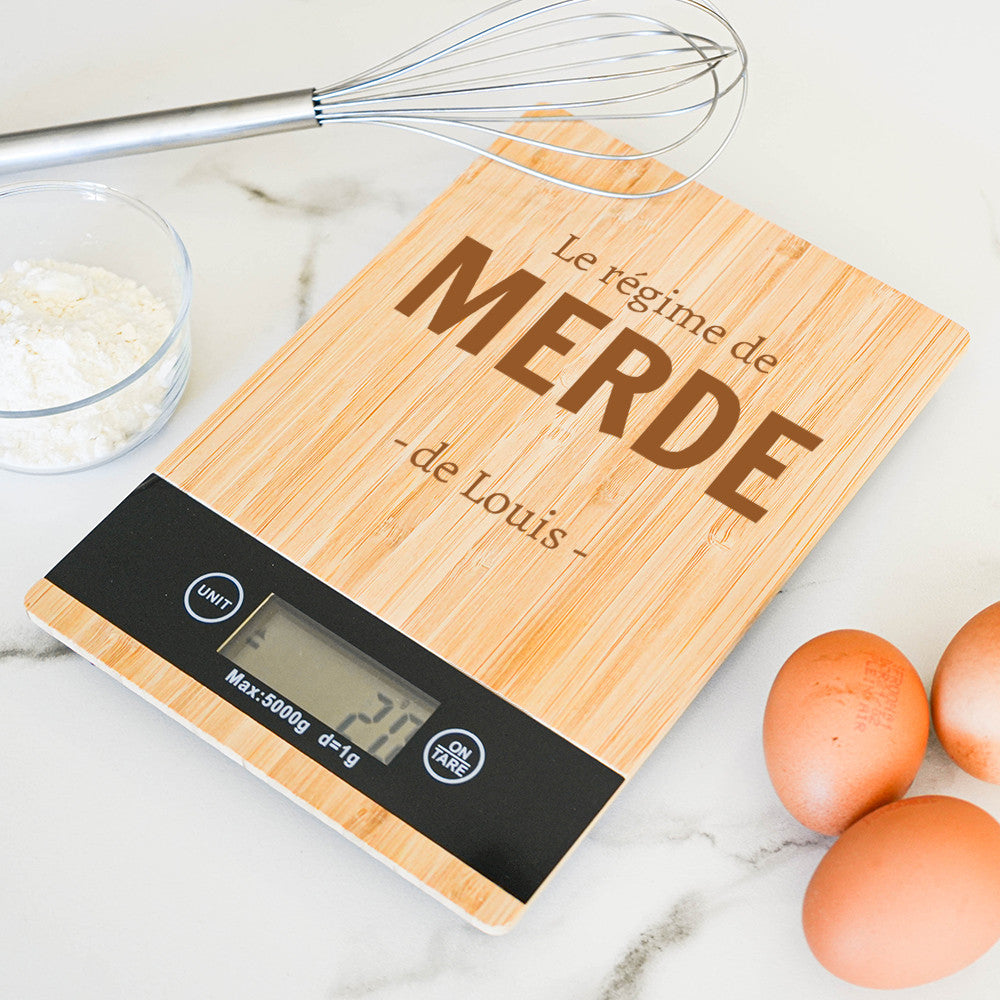 Balance de Cuisine et Planche à Découper Régime de Merde à Personnaliser - Planche à Découper Personnalisée