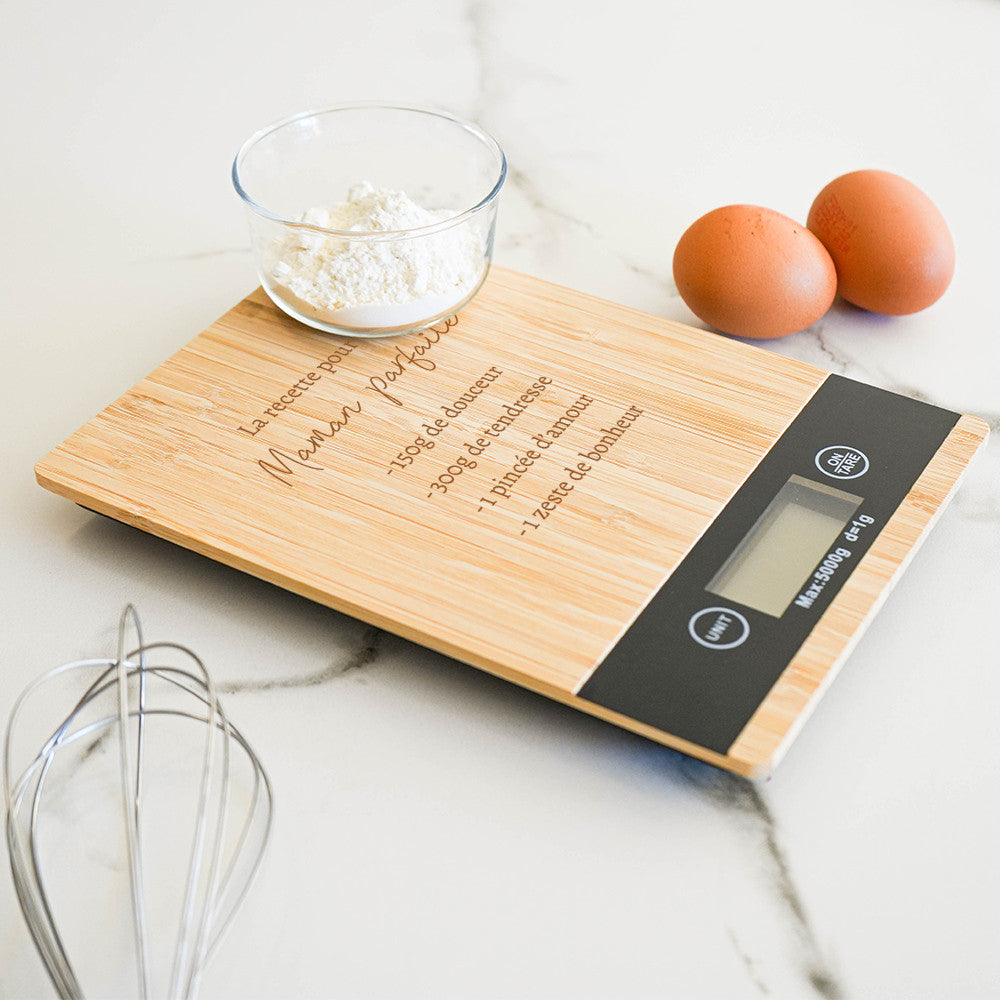 Balance de Cuisine et Planche à Découper à Personnaliser - Planche à Découper Personnalisée