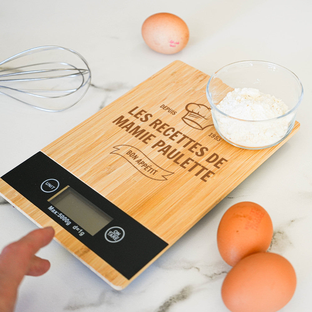 Balance de Cuisine et Planche à Découper Cuistot à Personnaliser - Planche à Découper Personnalisée