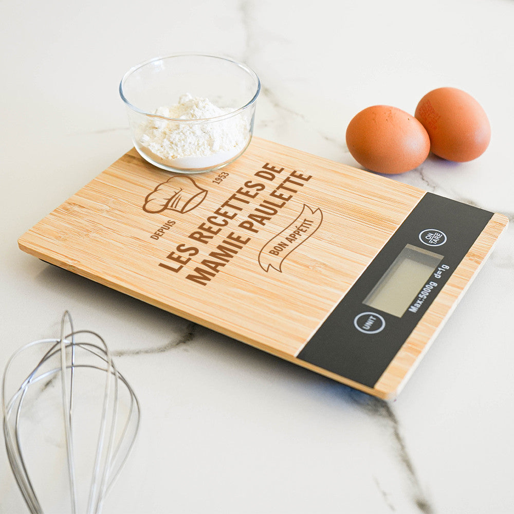 Balance de Cuisine et Planche à Découper Cuistot à Personnaliser - Planche à Découper Personnalisée