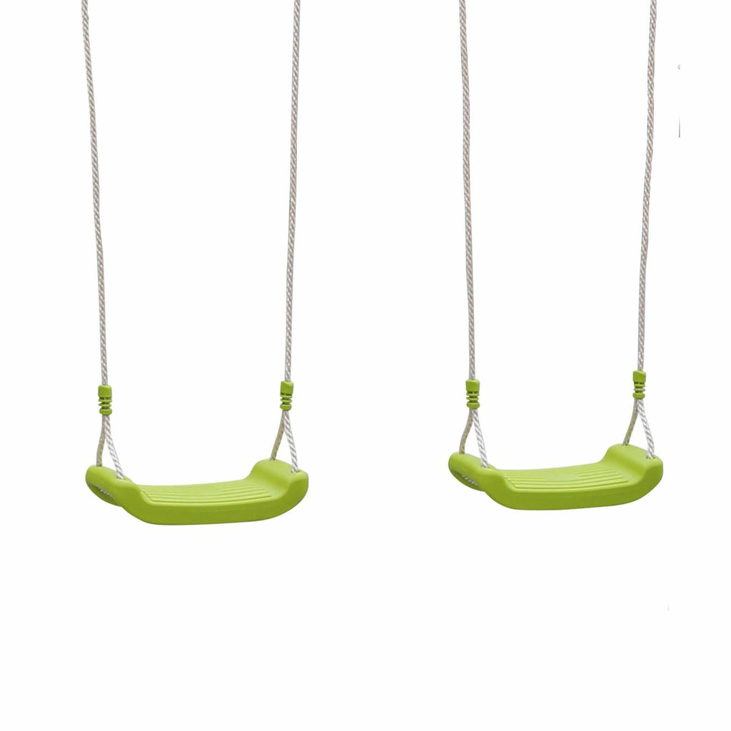 Balançoire 4 agrès meltemi, portique 6 places, station de jeux extérieure, balançoire enfants vert
