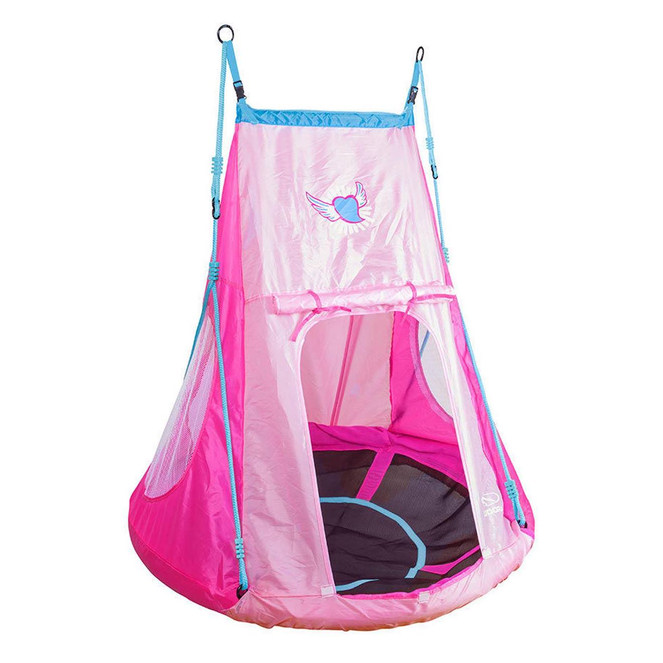 Balançoire nid avec tente 110 cm rose