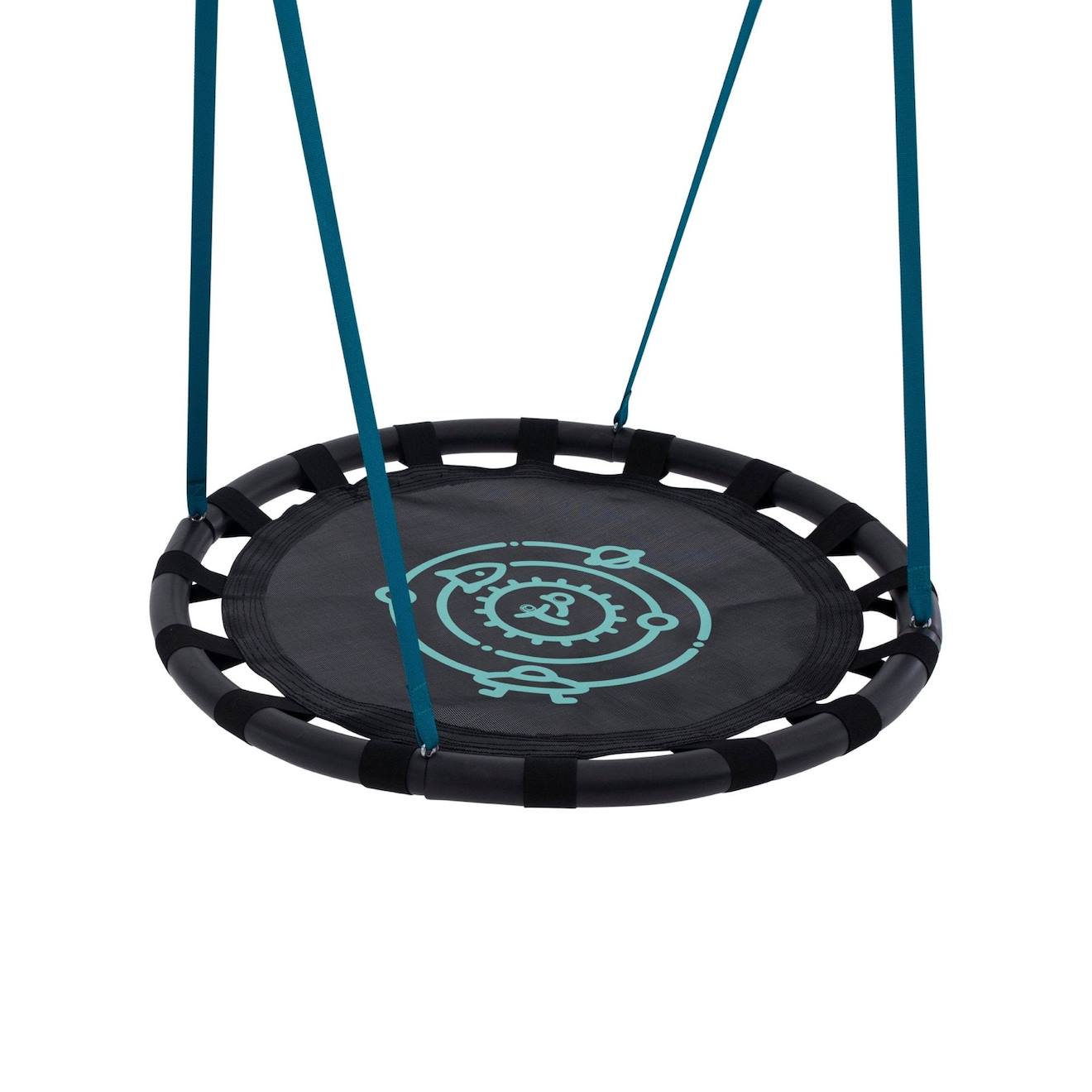 Balançoire nid pour portique métal d85cm bleu - noir