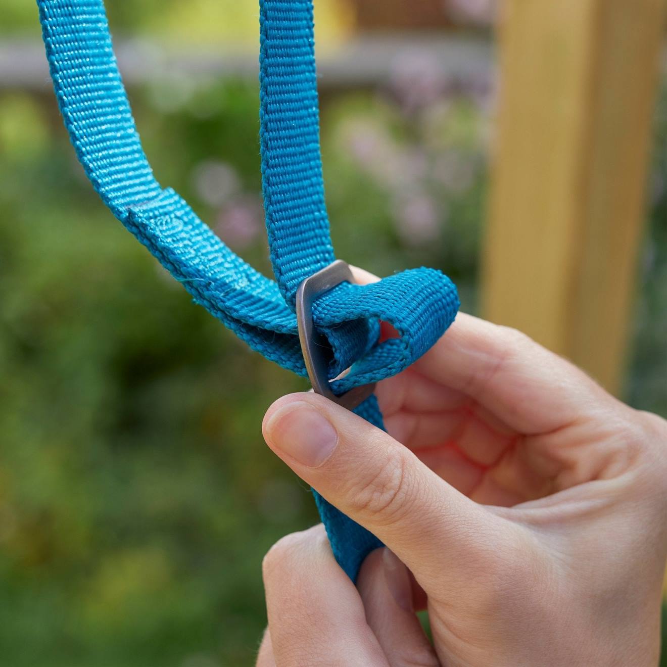 Balançoire nid pour portique métal d85cm bleu - noir