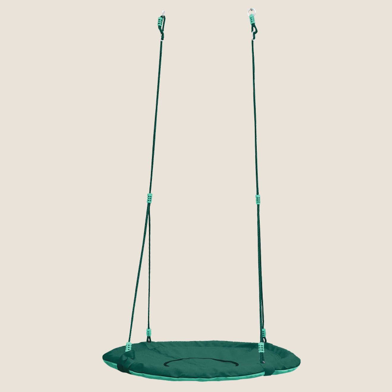 Balançoire ronde nid d'oiseau pour portique vert olive