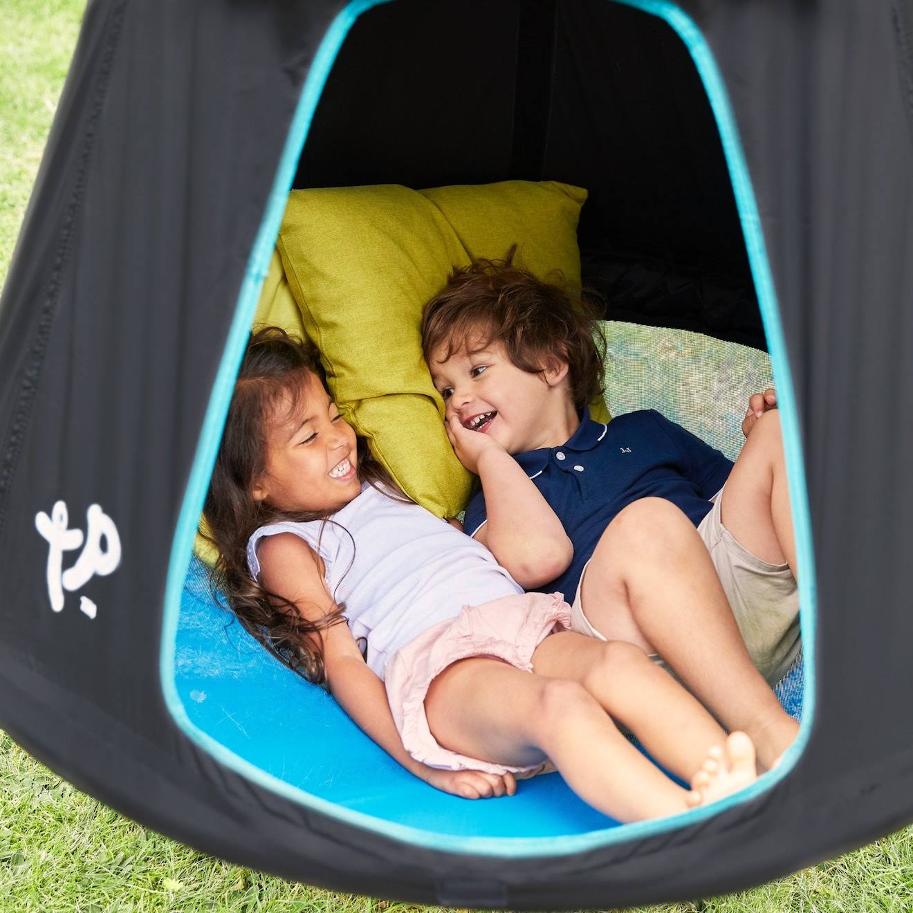 Balançoire tente ovni métal h190-250cm noir