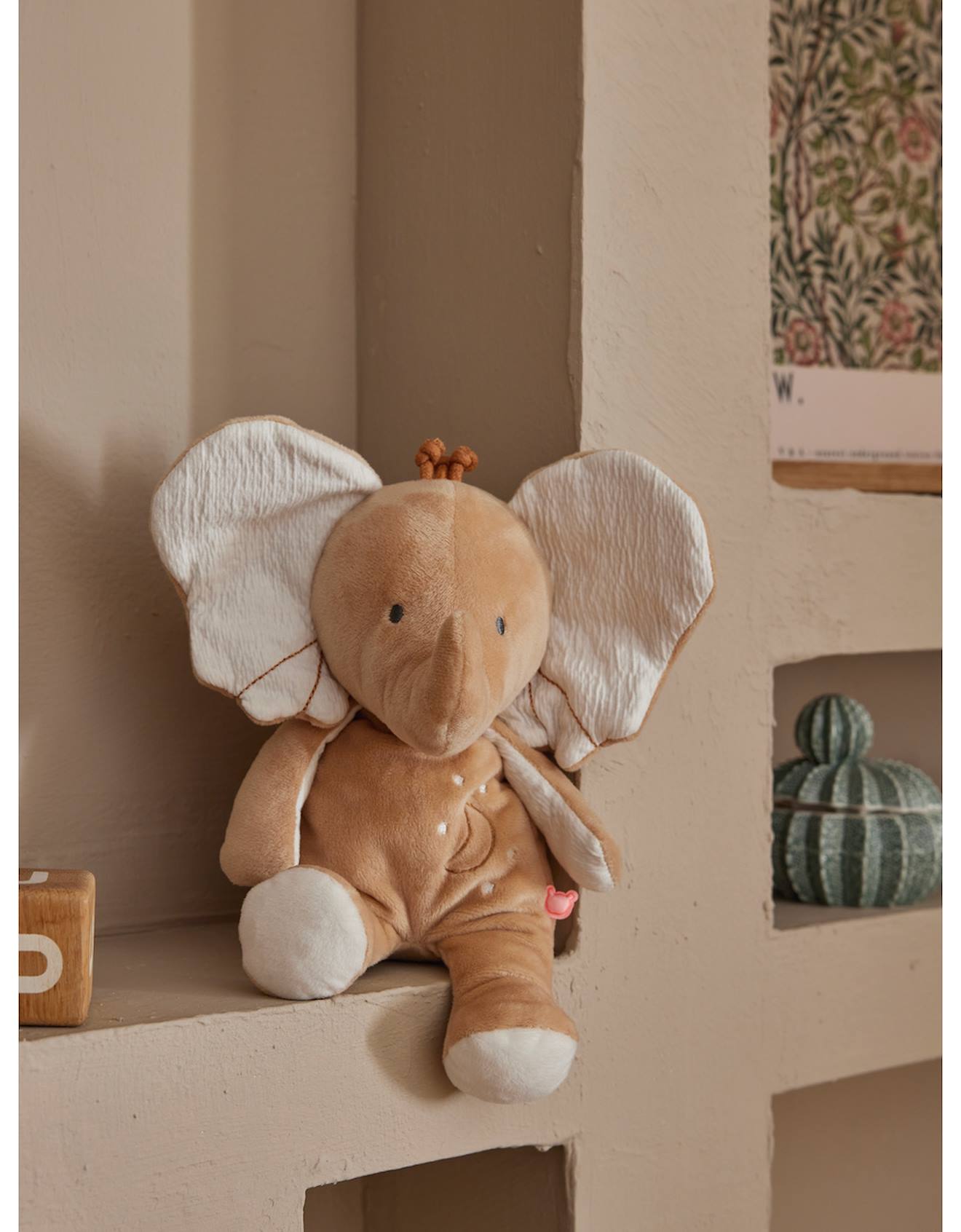 Bali eléphant 40cm beige