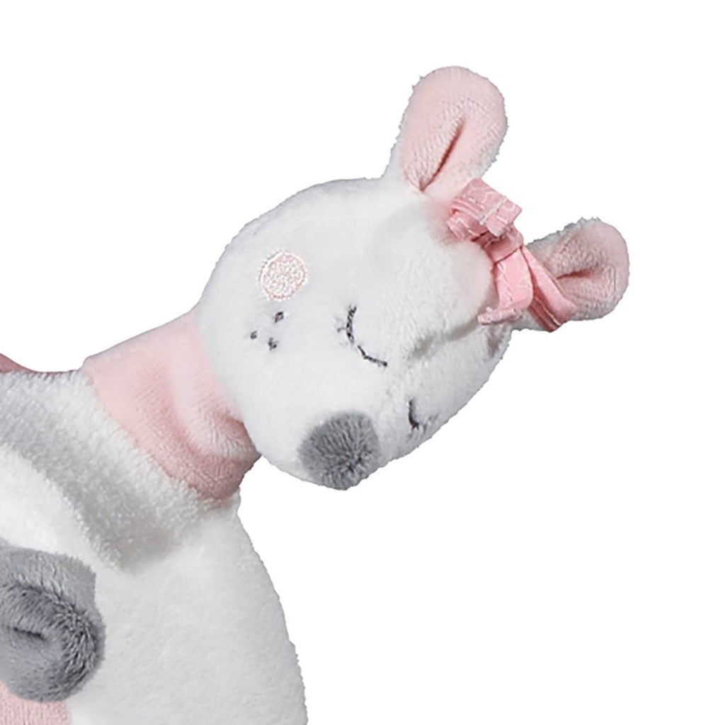 Balle d'activité bébé en velours - lilibelle rose