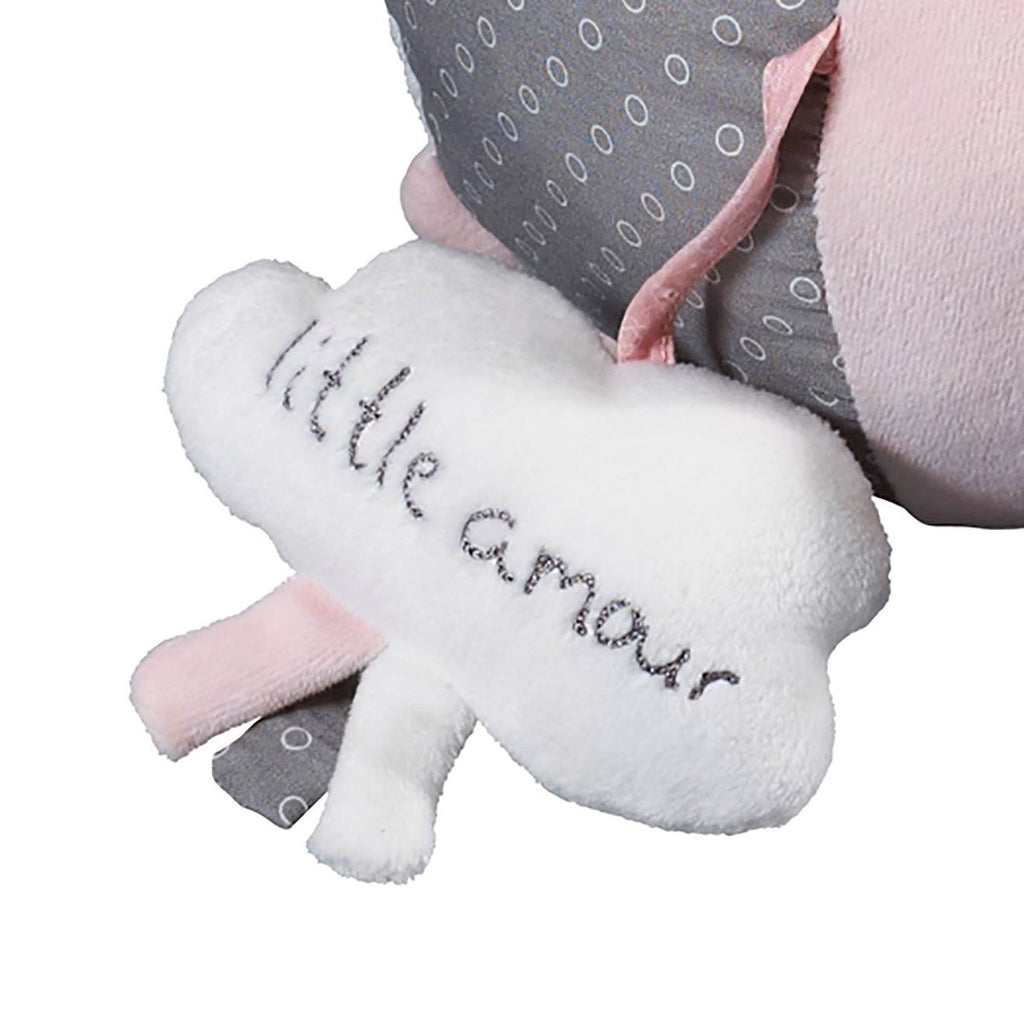 Balle d'activité bébé en velours - lilibelle rose