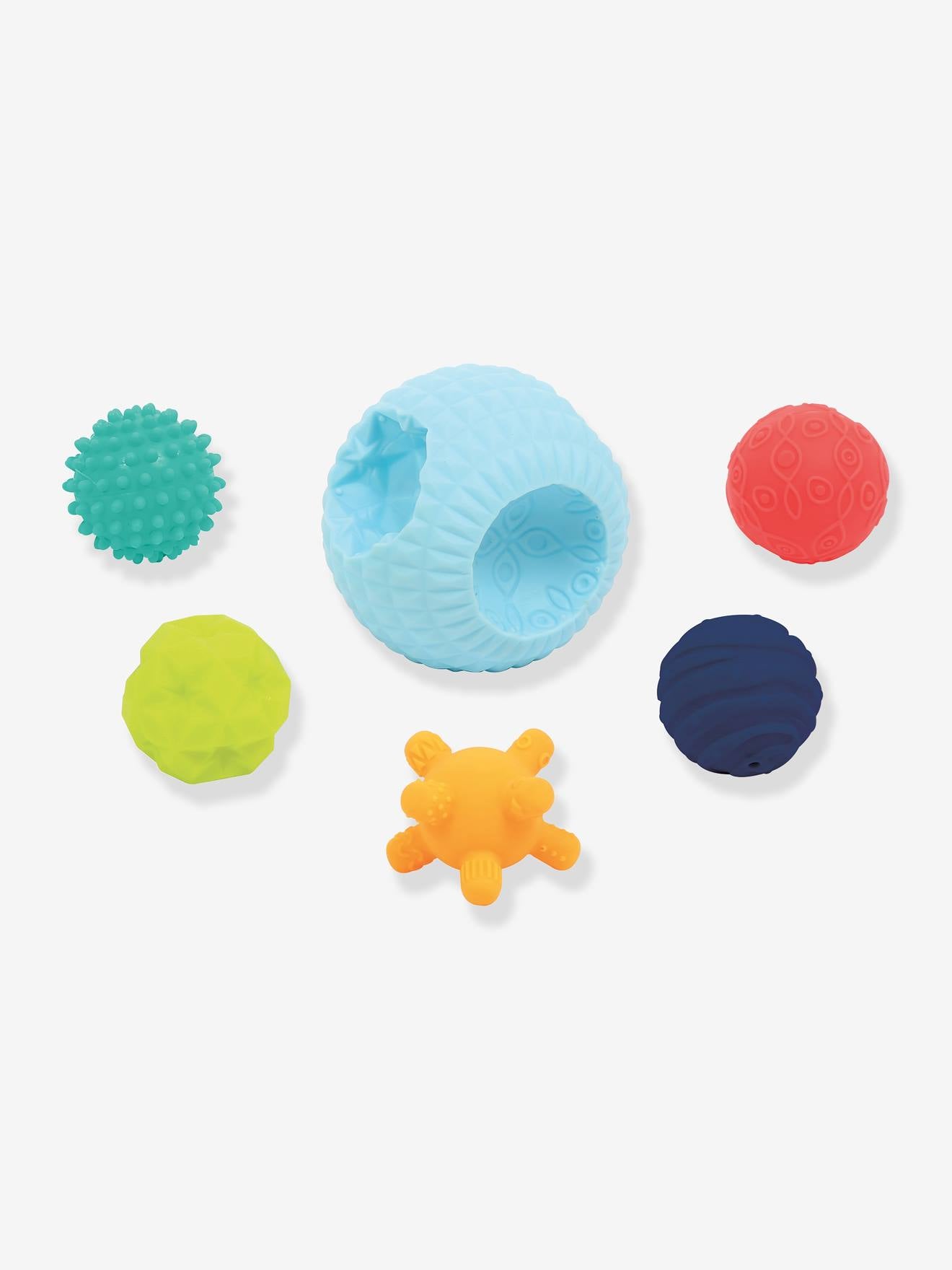 Balle puzzle atome multicolore
