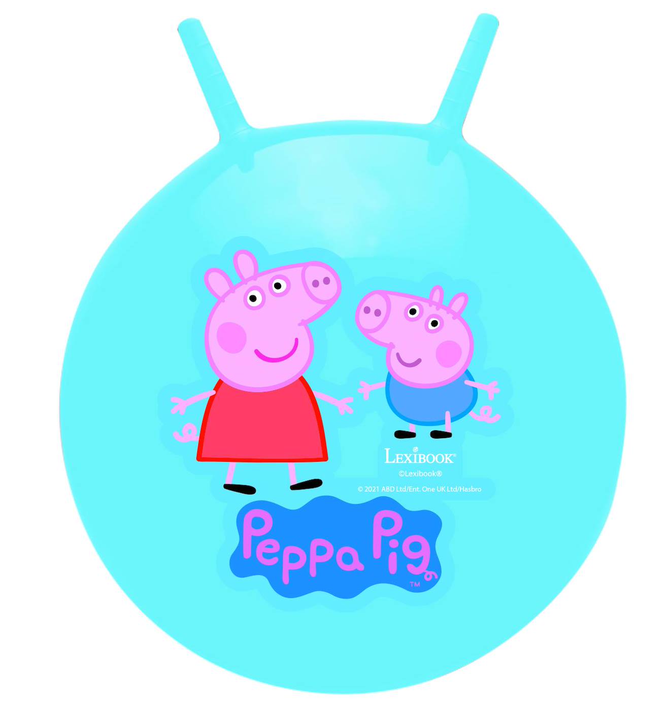 Balle sauteuse gonflable Peppa Pig bleu