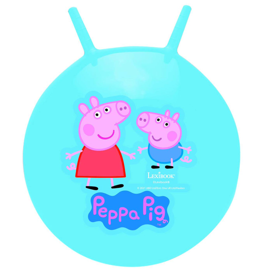 Balle sauteuse gonflable Peppa Pig bleu