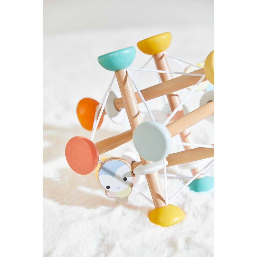 Balle sensorielle en bois 12 mois multicolore