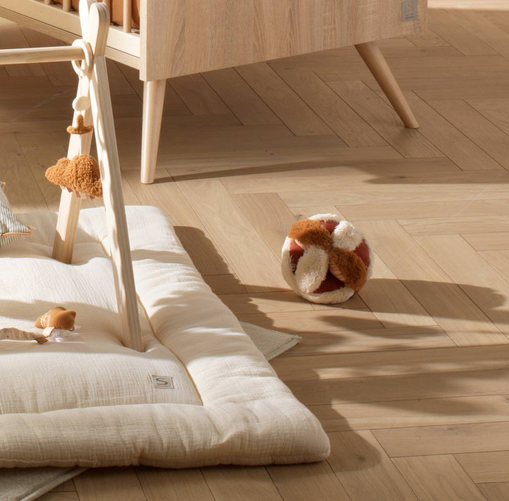 Balle sensorielle en peluche - orsino beige