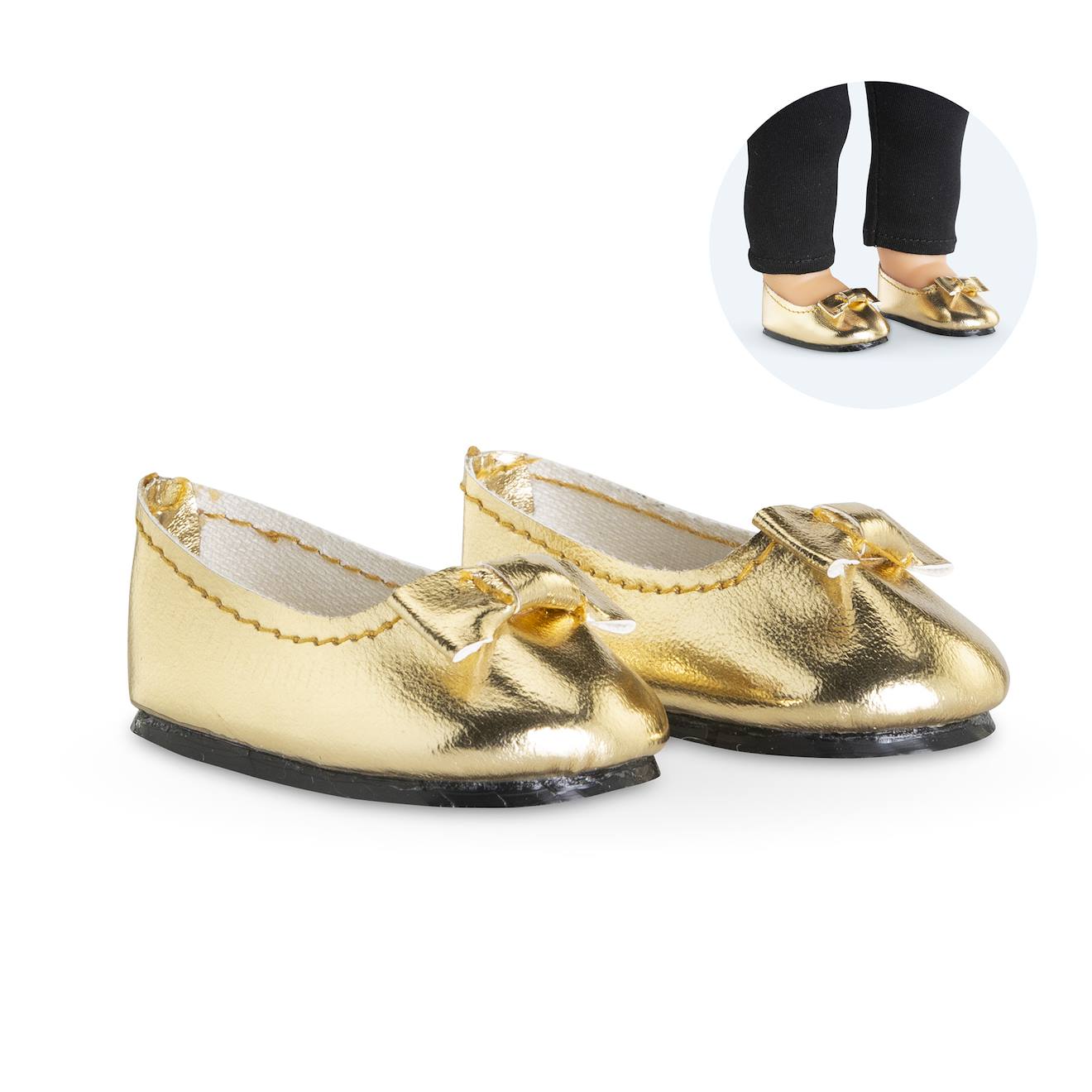 Ballerines dorées pour poupée ma Corolle multicolore