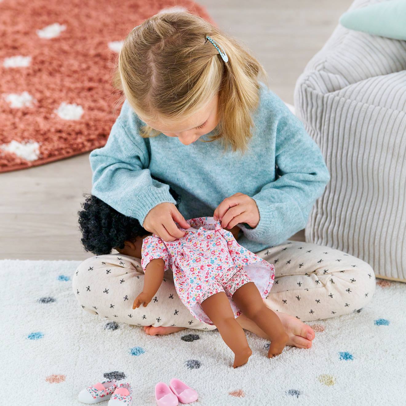 Ballerines roses pour poupée ma Corolle multicolore