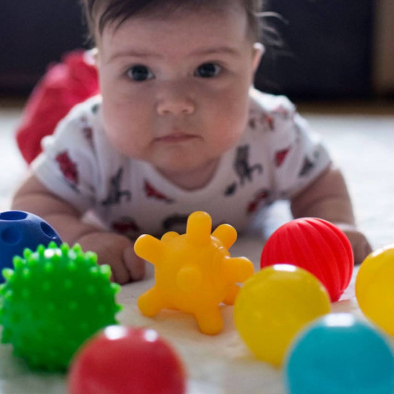 Balles sensorielles montessori – coffret de 5 dès la naissance multicolore