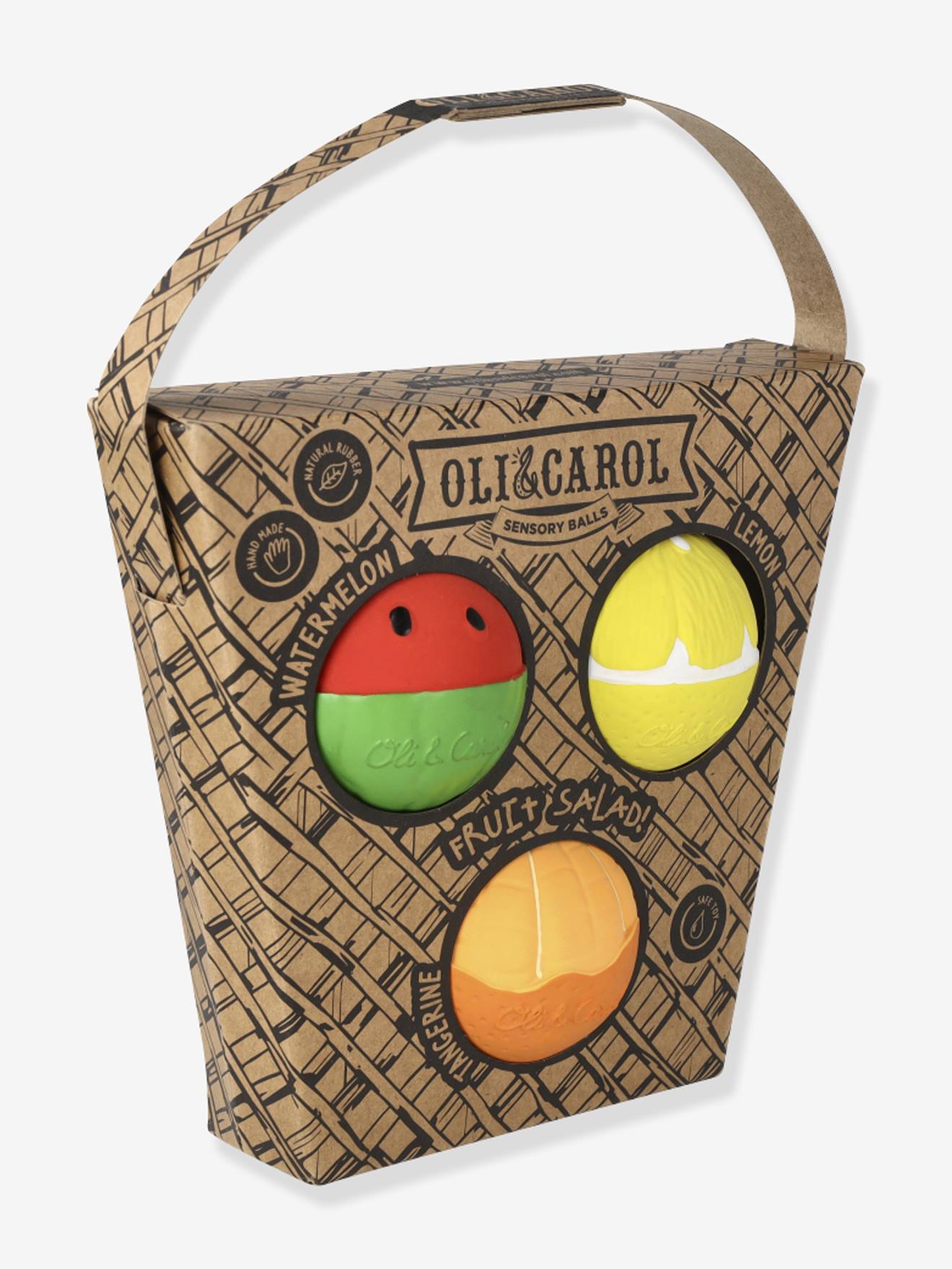 Balles sensorielles salade de fruits multicolore