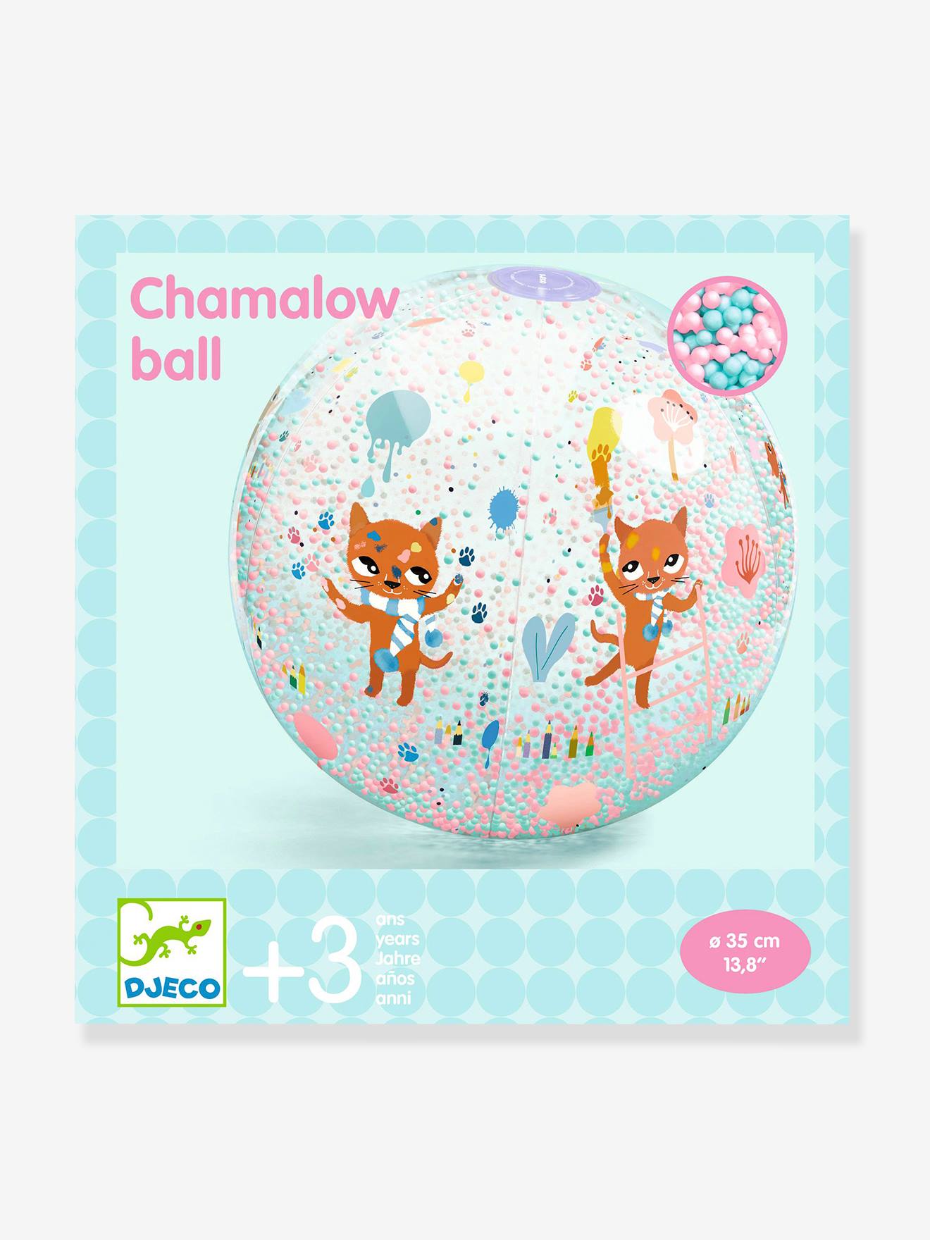 Ballon billes colorées - chamallow