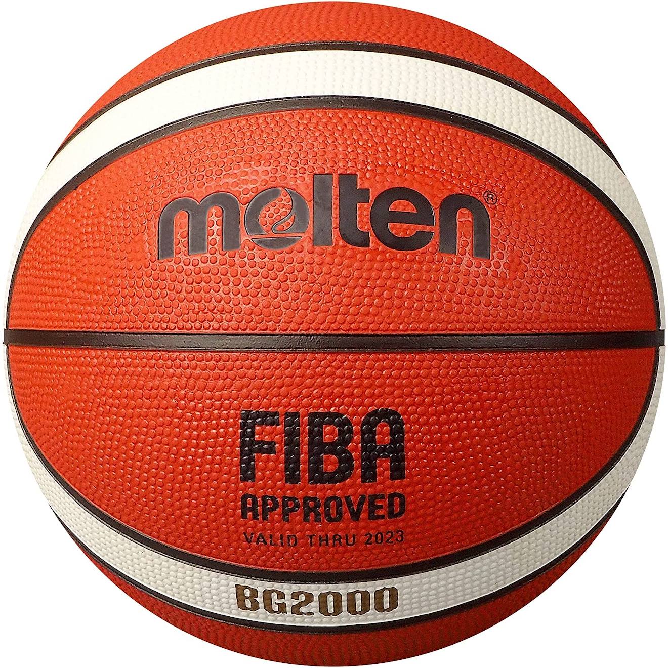 Ballon de basket d'entraînement en caoutchouc 12f orange