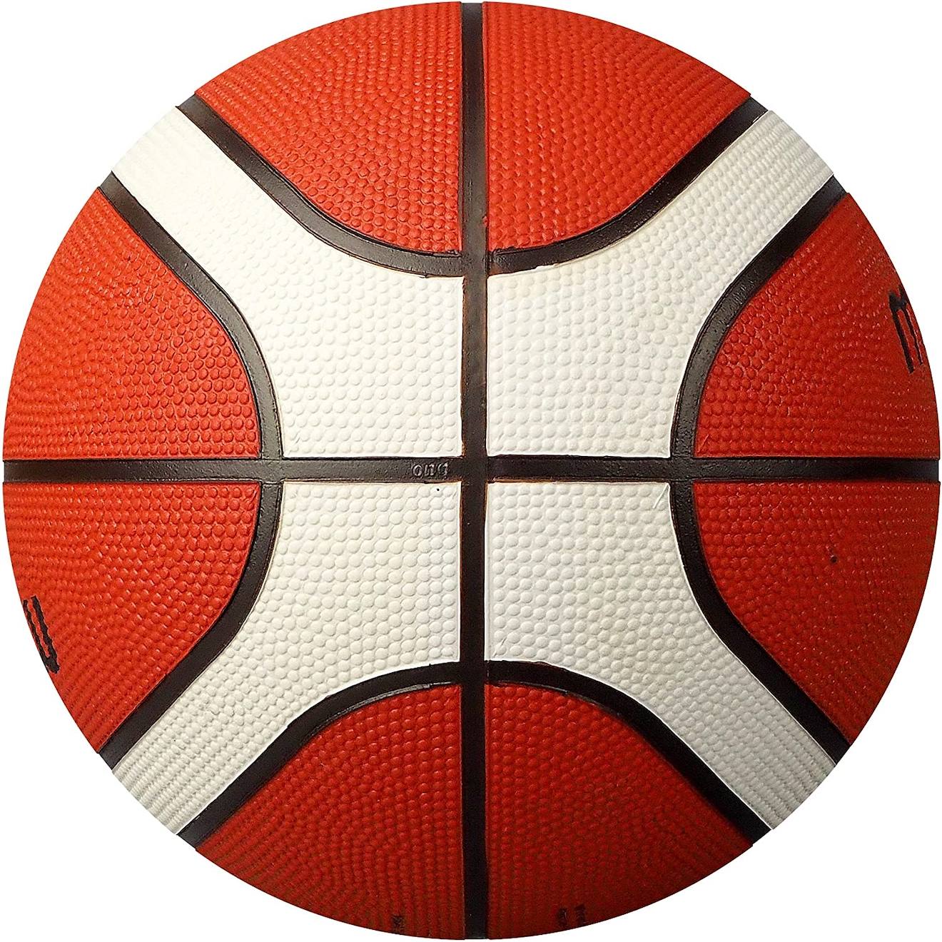 Ballon de basket d'entraînement en caoutchouc 12f orange