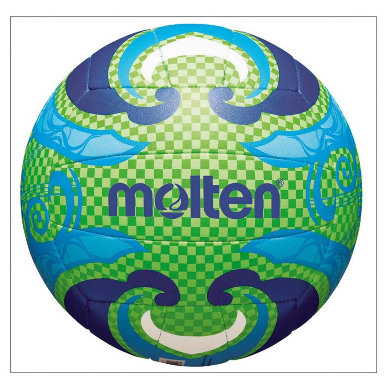 Ballon de beach volley taille 5 vert et bleu
