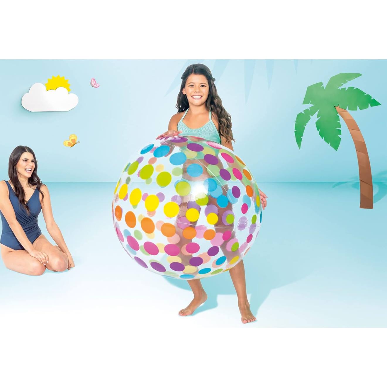 Ballon de plage multicolore