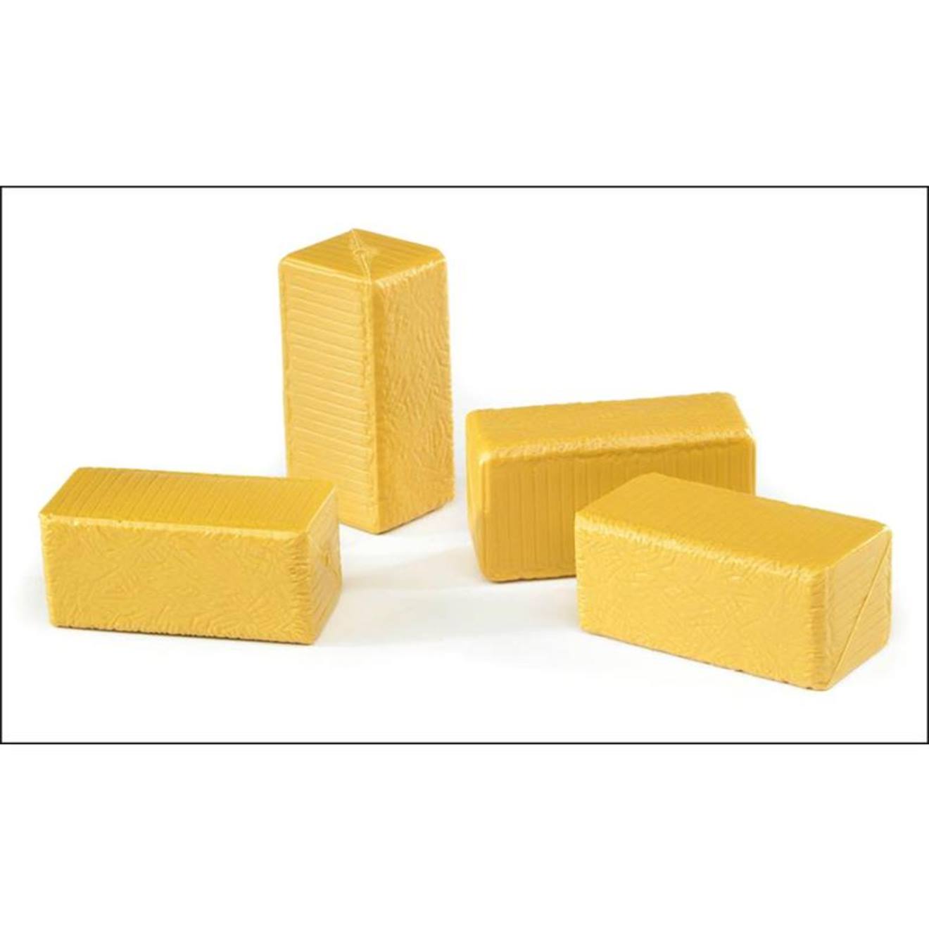 Ballots de paille parallélépipédiques set de 4 pièces jaune