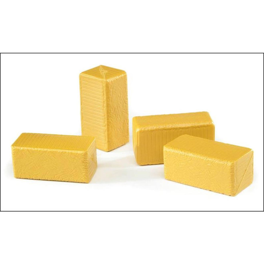 Ballots de paille parallélépipédiques set de 4 pièces jaune