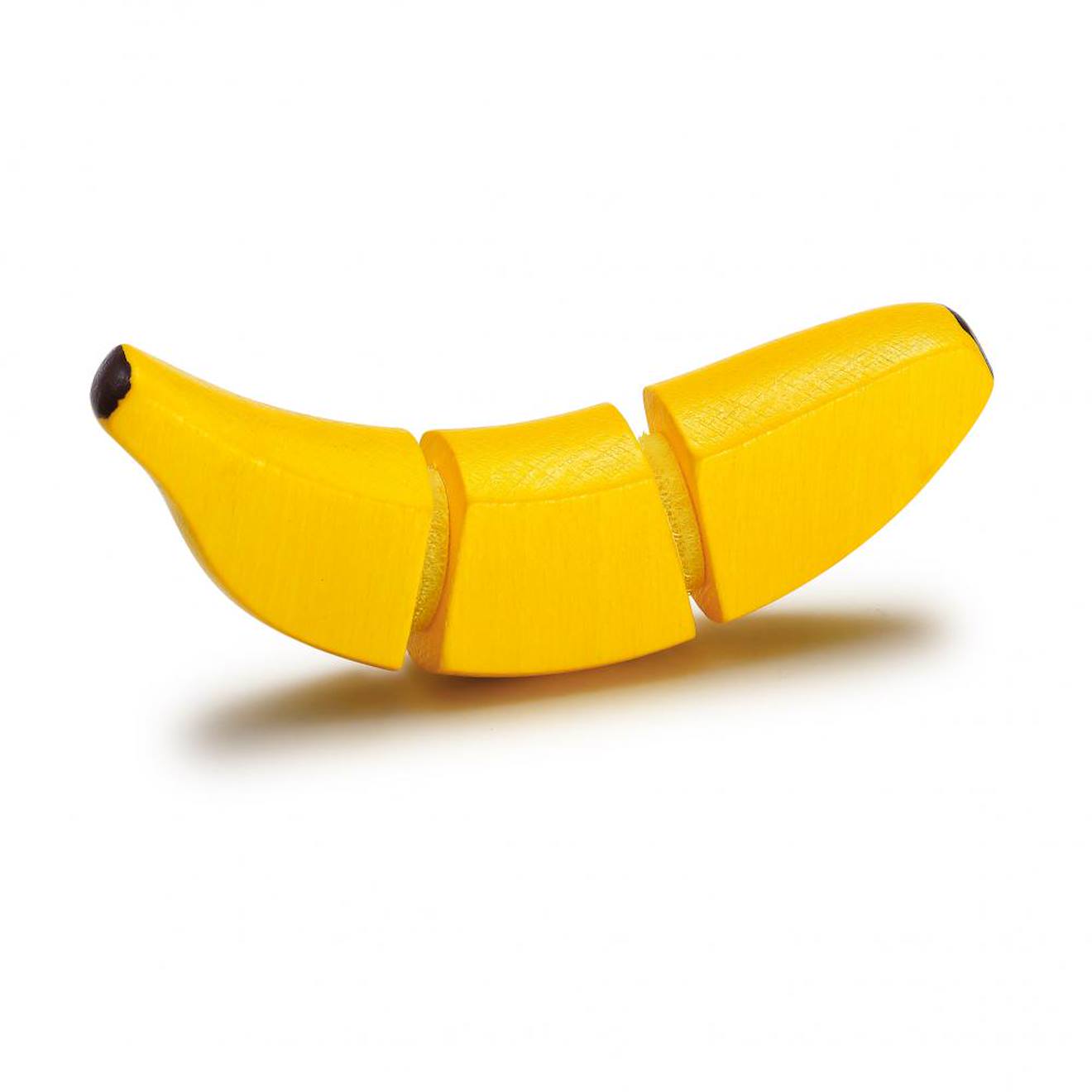 Banane en bois à couper jaune