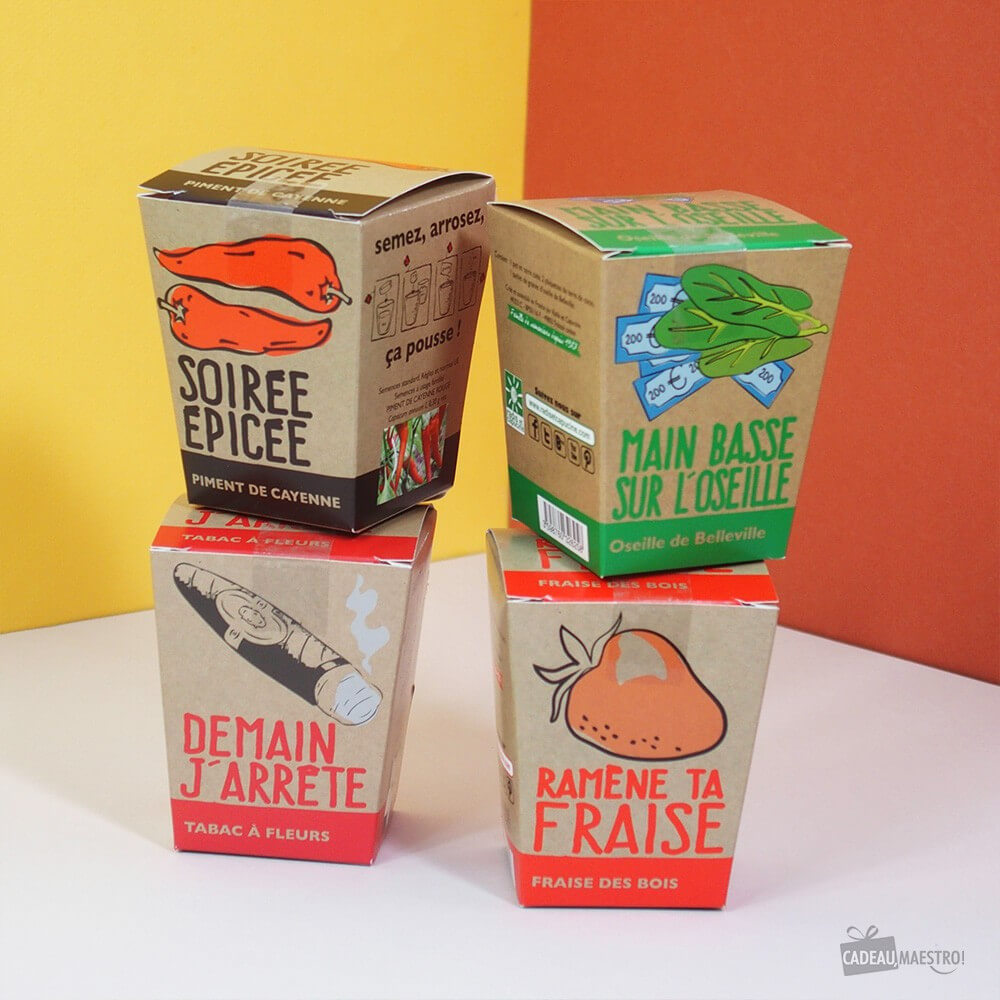 Banane à Faire Pousser - J'ai la Banane - Kits de Plantation Radis et Capucine