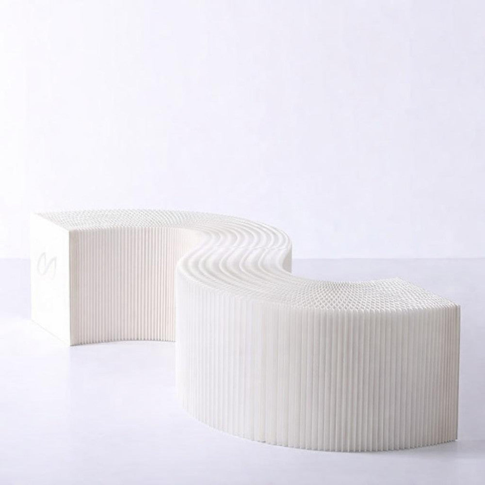 Banc en Kraft Pliable 150 cm Blanc - Poufs et Tabourets Originaux