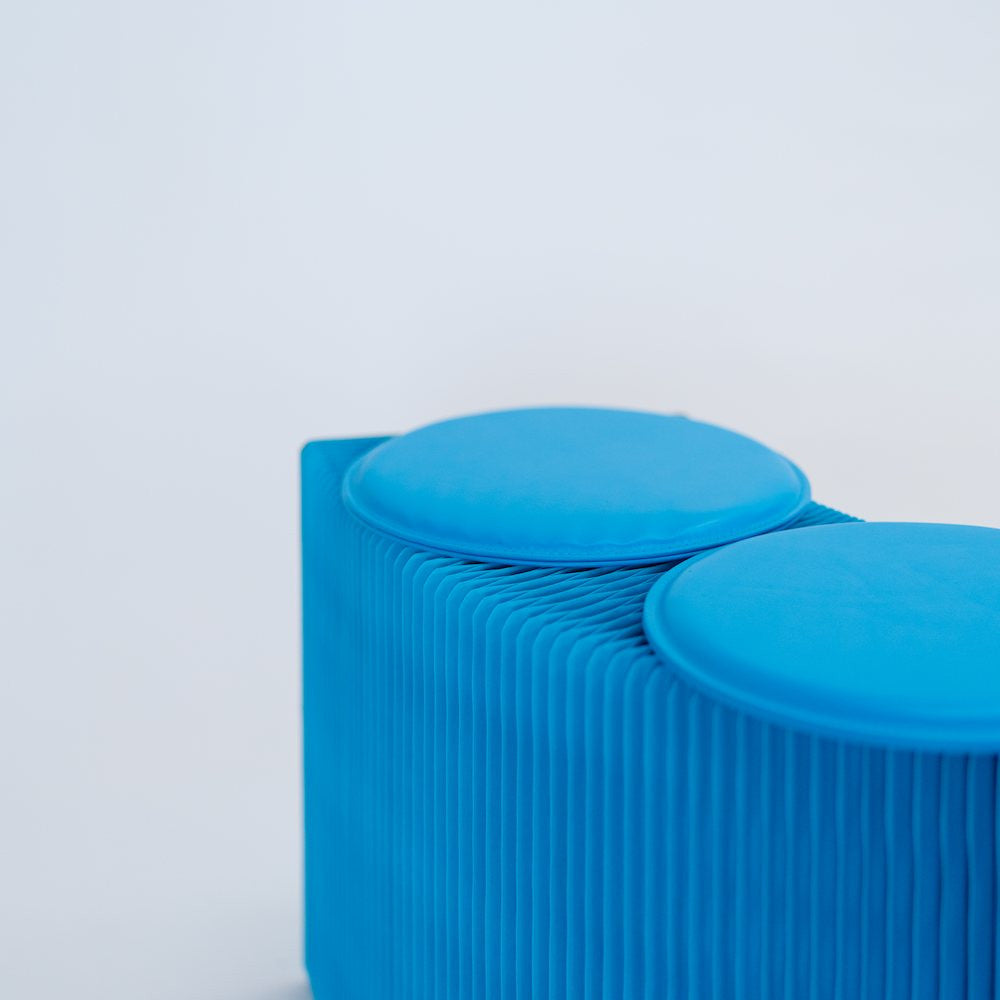 Banc en Kraft Pliable 150 cm Bleu - Poufs et Tabourets Originaux
