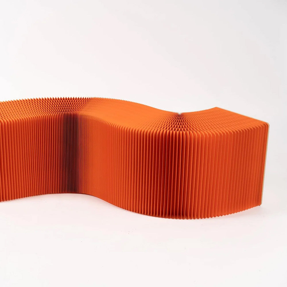 Banc en Kraft Pliable 150 cm Orange - Poufs et Tabourets Originaux