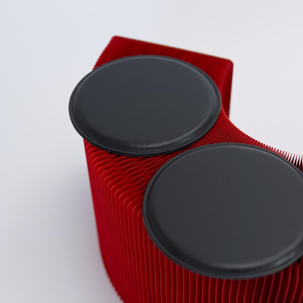 Banc en Kraft Pliable 150 cm Rouge - Poufs et Tabourets Originaux