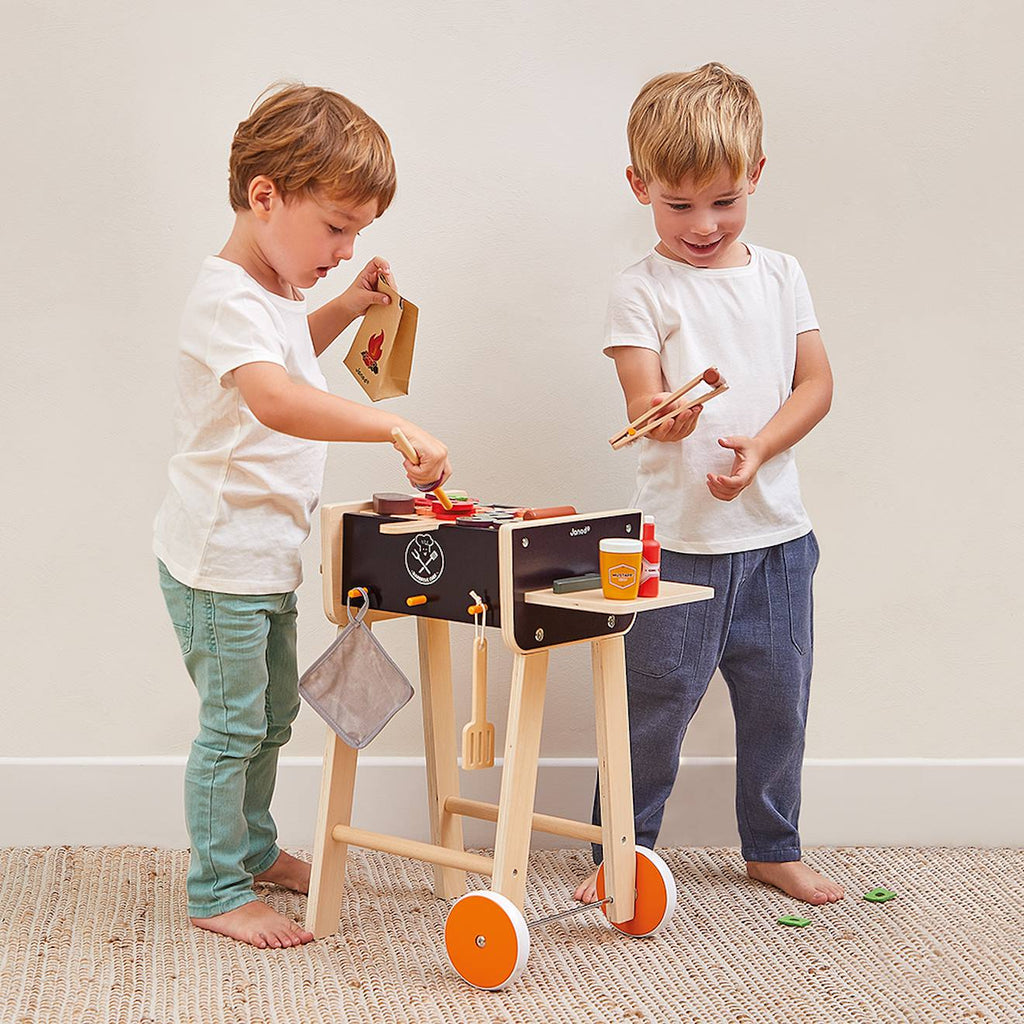 Barbecue en bois 57 accessoires multicolore