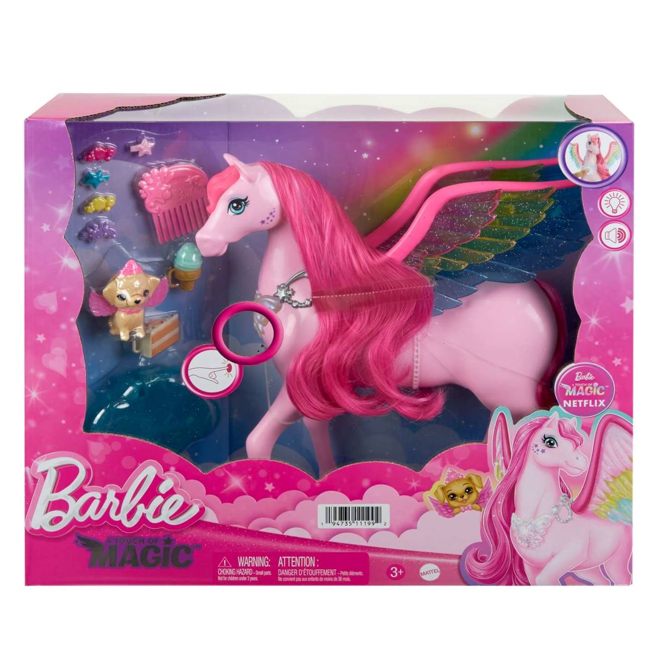 Barbie a touch of magic pégase magique caché multicolore