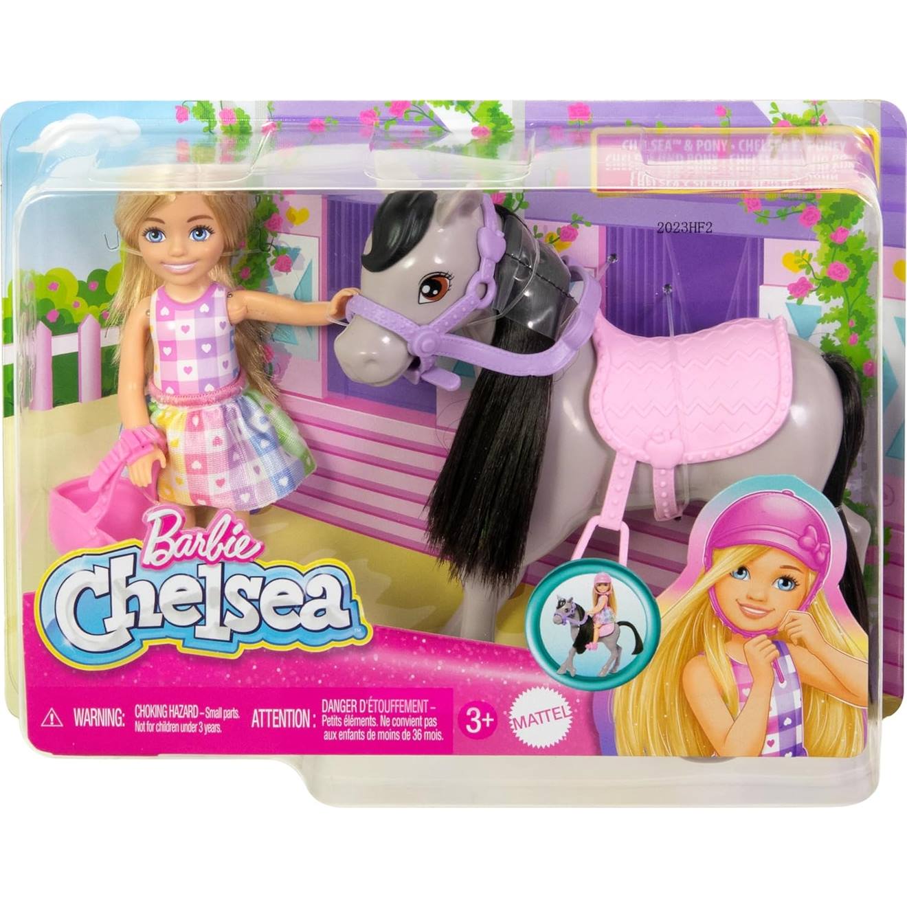 Barbie chelsea et son poney rose