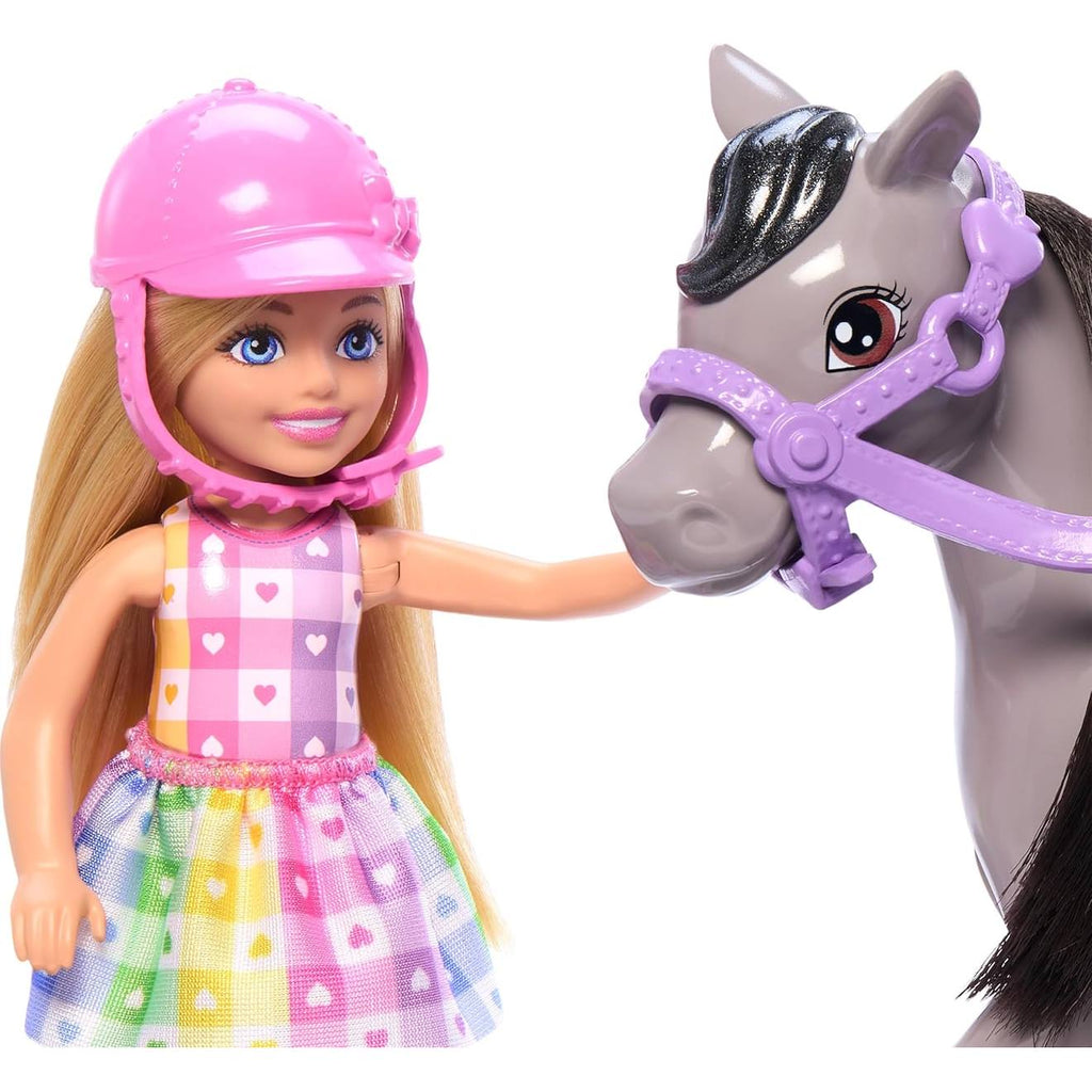 Barbie chelsea et son poney rose