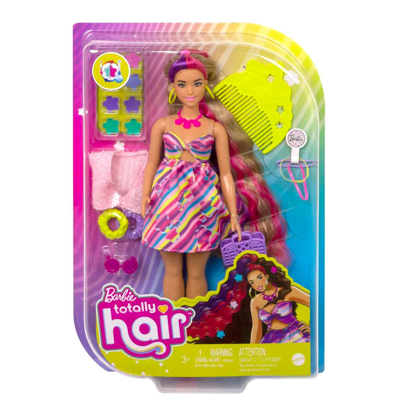 Barbie poupée Barbie ultra chevelure plantureuse avec 15 accessoires multicolore
