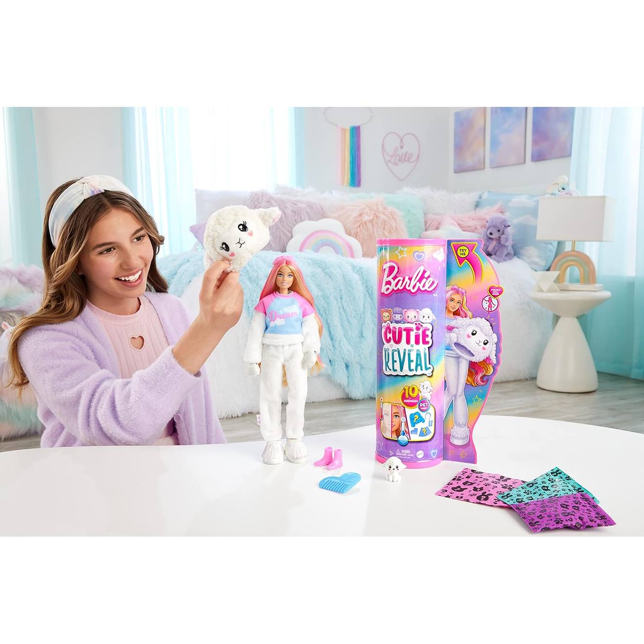 Barbie - poupée mannequin - chelsea cutie reveal multicolore