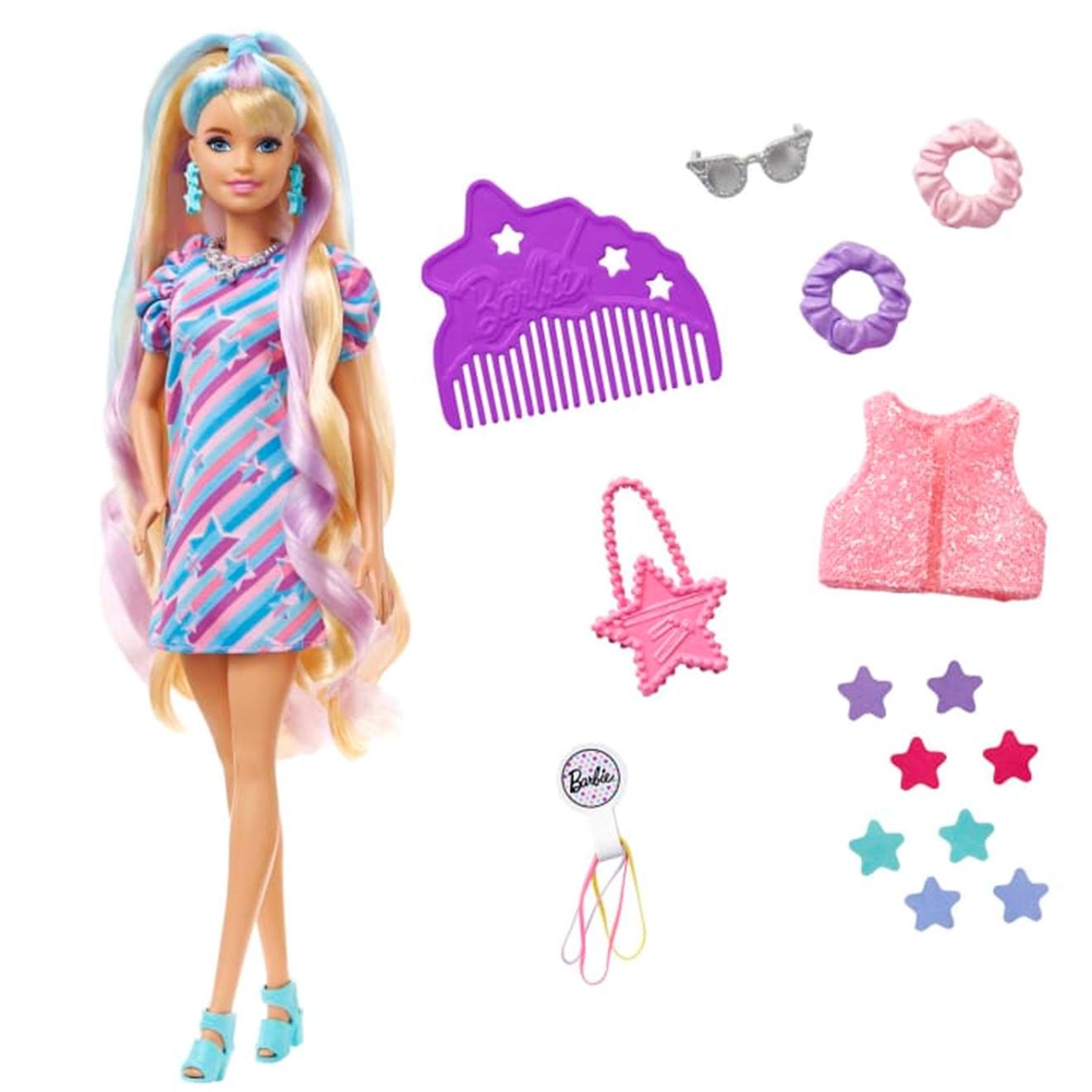 Barbie poupée ultra chevelure avec 15 accessoires multicolore