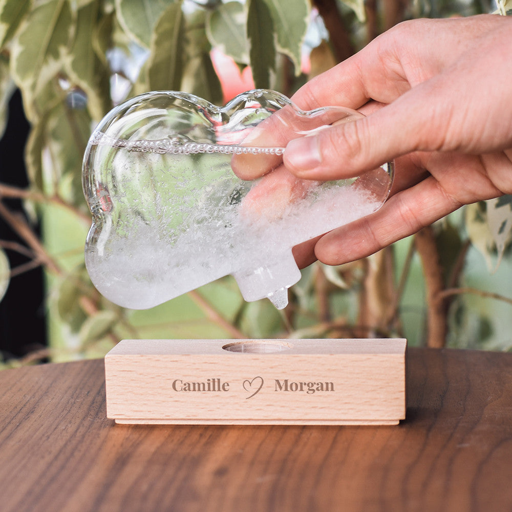 Baromètre Storm Glass Nuage Amoureux à Personnaliser - Baromètre Original