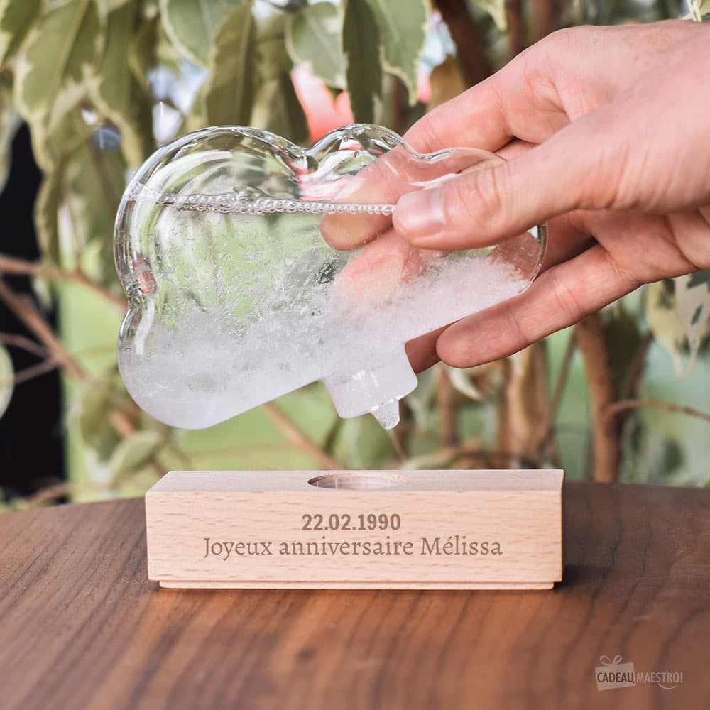 Baromètre Storm Glass Nuage à Personnaliser - Baromètre Original
