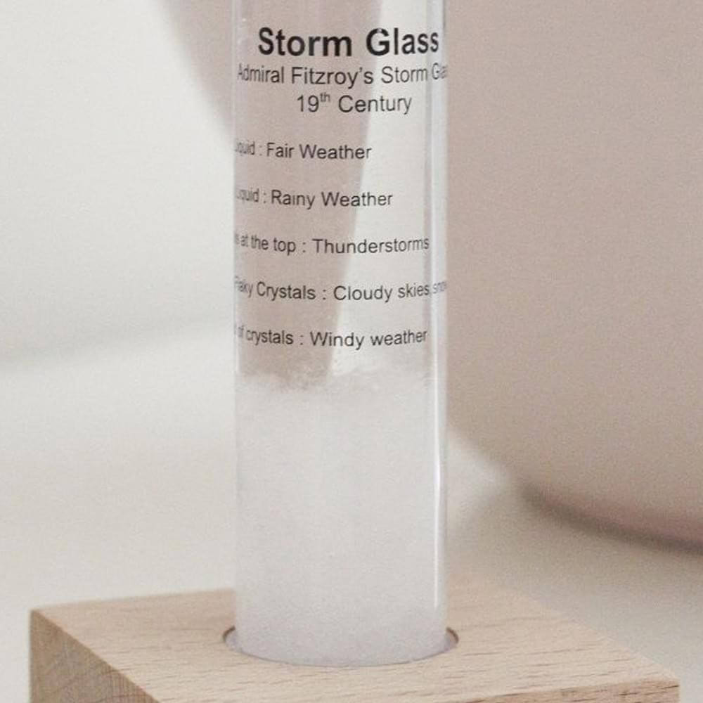 Baromètre Storm Glass en Verre - Baromètre Original Kikkerland