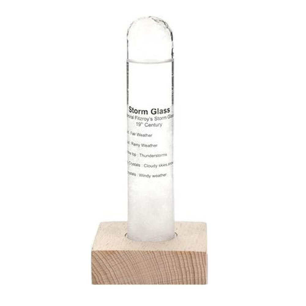 Baromètre Storm Glass en Verre - Baromètre Original Kikkerland