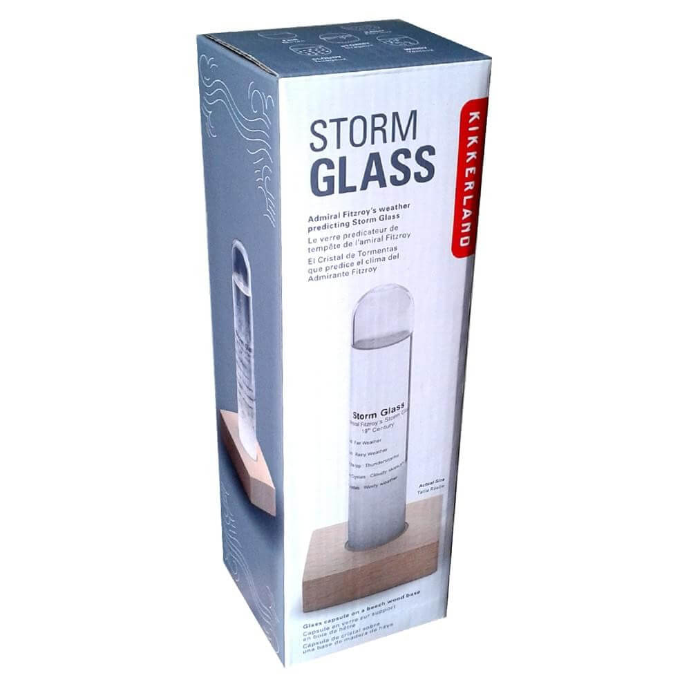 Baromètre Storm Glass en Verre - Baromètre Original Kikkerland