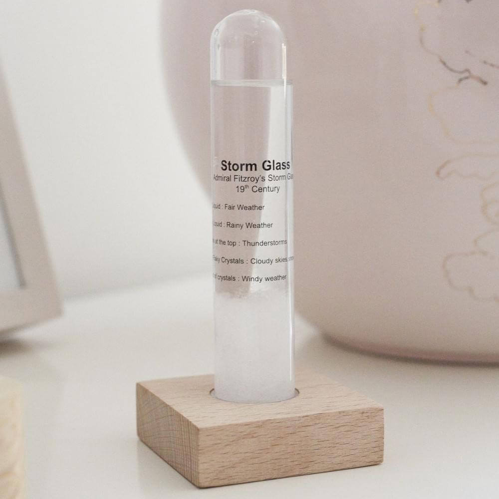 Baromètre Storm Glass en Verre - Baromètre Original Kikkerland