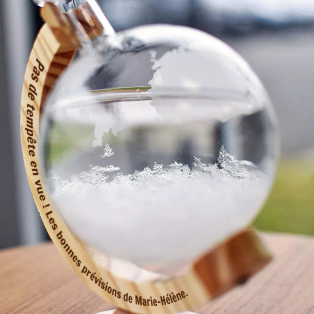 Baromètre Tempête Globe à Personnaliser - Baromètre Original