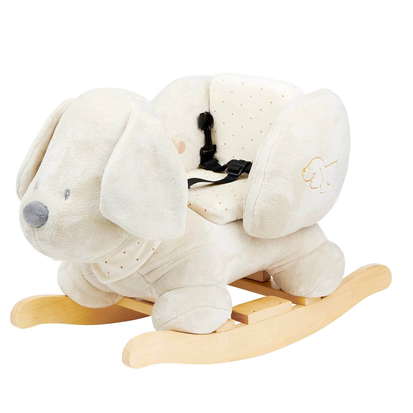 Bascule charlie le chien vanille beige